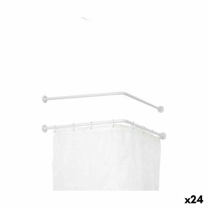 Berilo Haus & Küche, Badezimmer Vorhangstange Dusche Weiß Aluminium 80 cm (24 Stück)