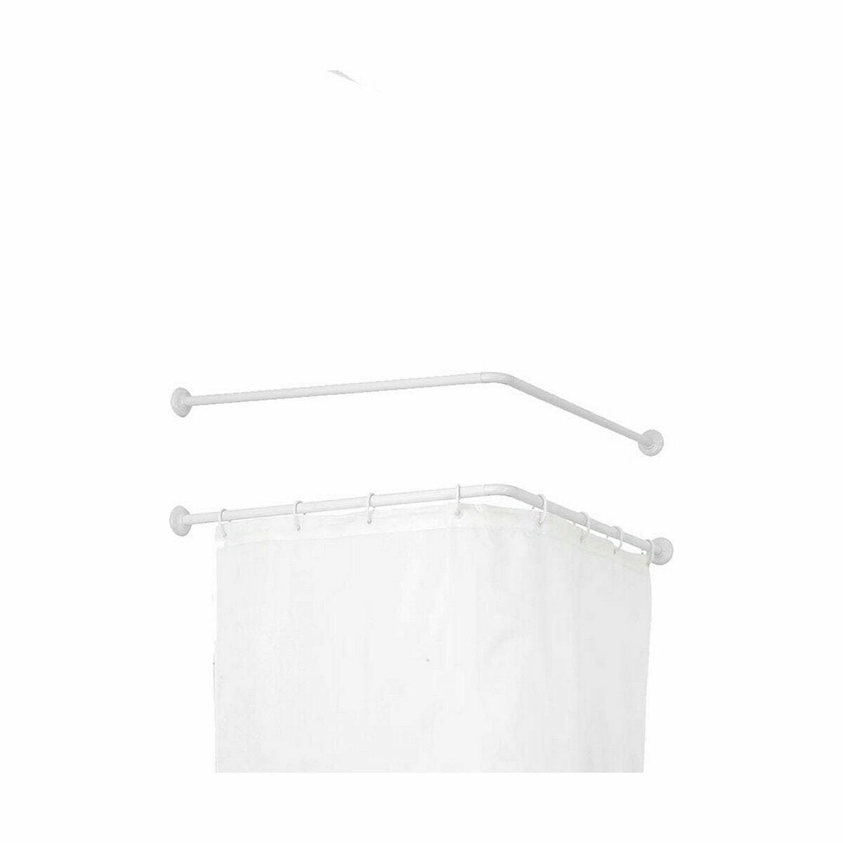 Berilo Haus & Küche, Badezimmer Vorhangstange Dusche Weiß Aluminium 80 cm (24 Stück)