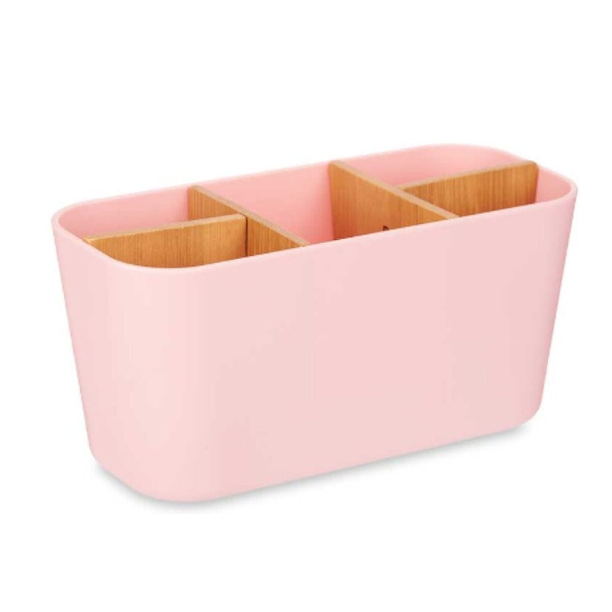 Berilo Haus & Küche, Badezimmer Zahnbürstenhalter Rosa Bambus Polypropylen 21 x 10 x 9 cm (6 Stück)