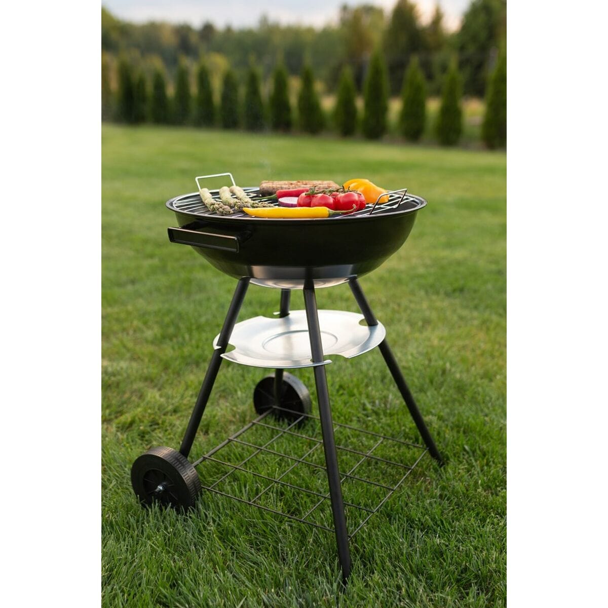 Blaupunkt Garten, Grillen und Essen im Freien Holzkohlegrill mit Rädern Blaupunkt GC401 Schwarz Stahl