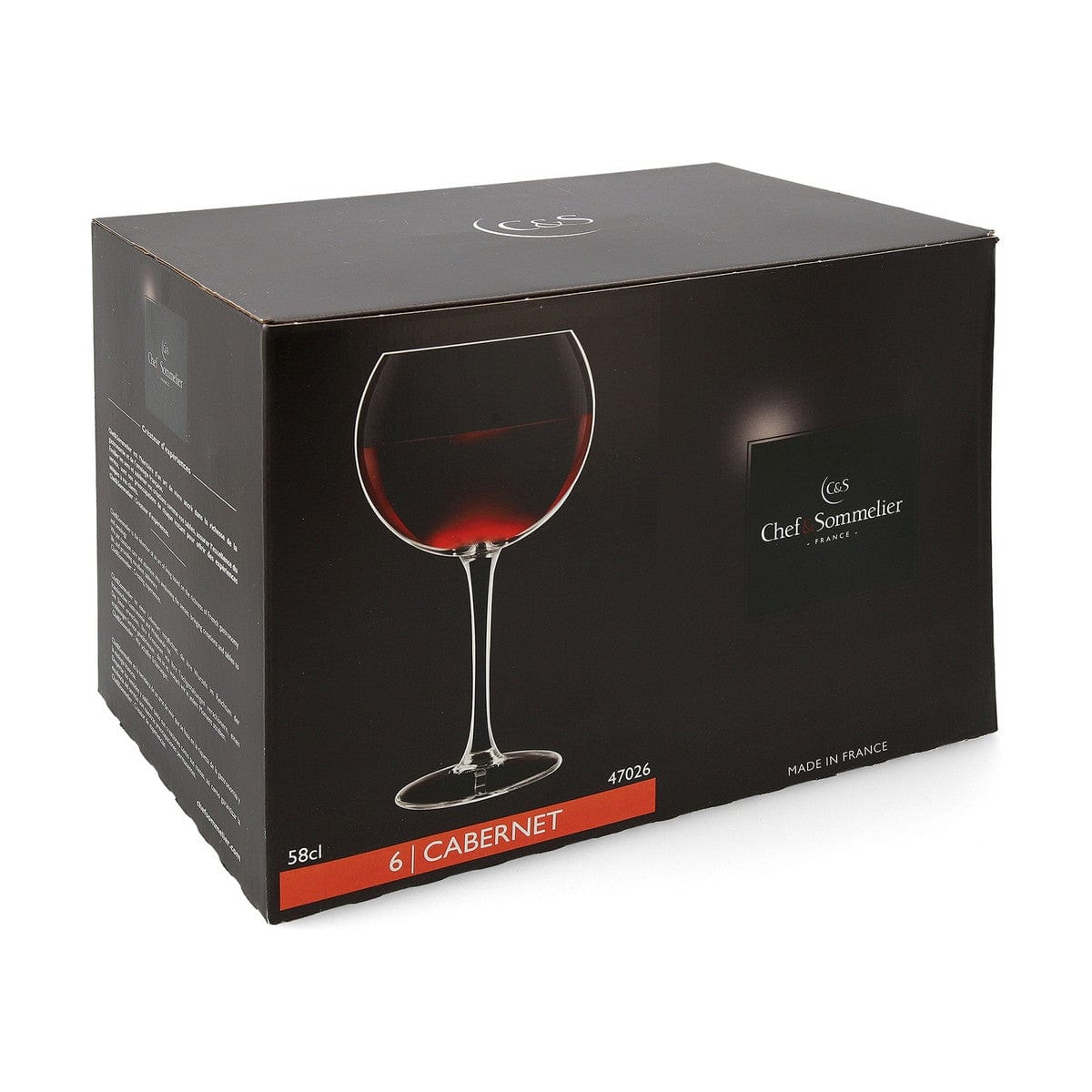 C&S Haus & Küche, Besteck, Geschirr und Glaswaren Weinglas Chef & Sommelier Cabernet 6 Unidades 580 ml 6 Stücke (58 cl)