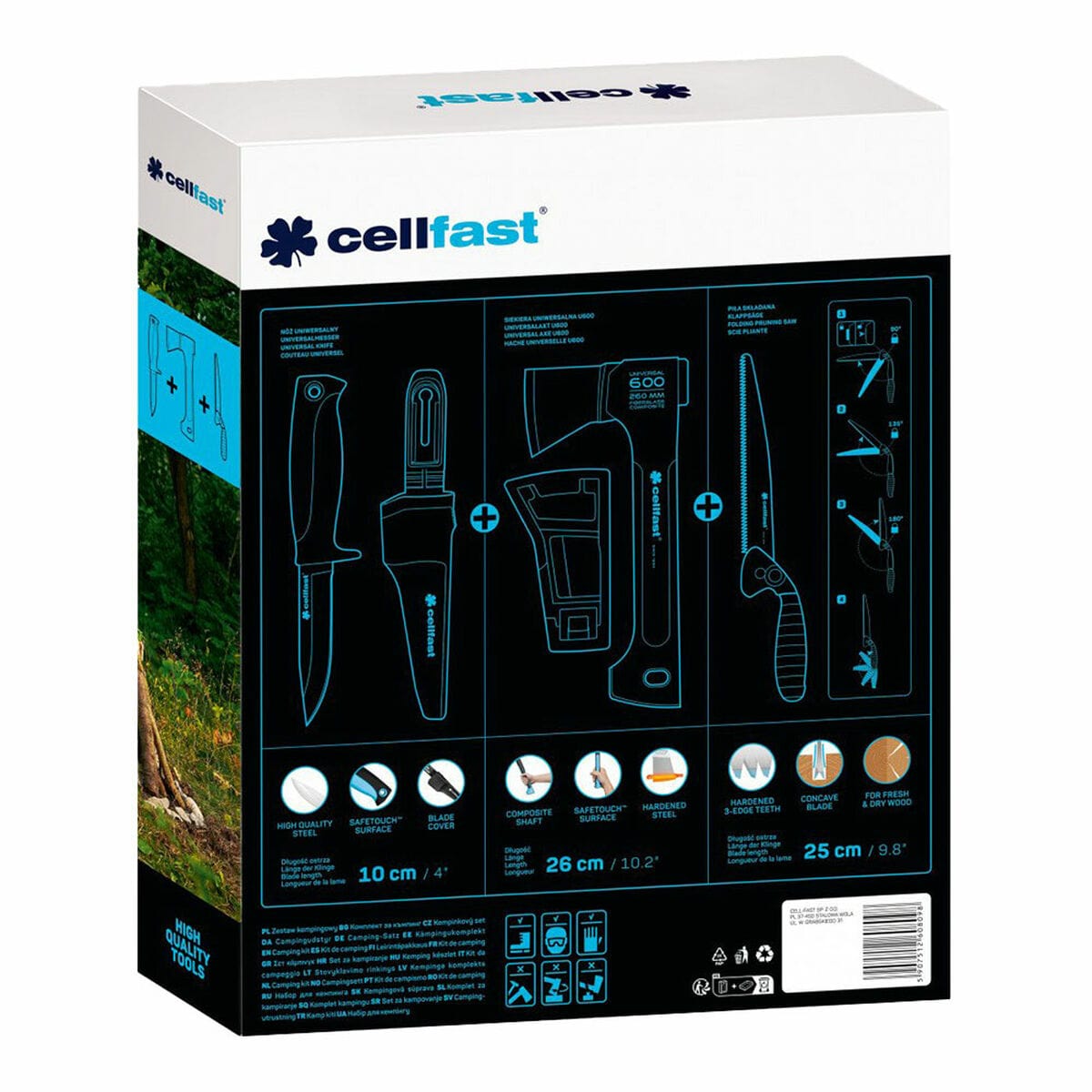 Cellfast Garten, Landschaftsbau Werkzeugkasten Cellfast Ideal Pro Stahl Camping 3 Stücke