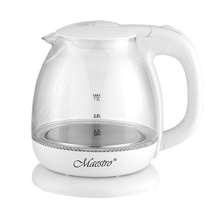 Feel Maestro Haus & Küche, Kleine Haushaltsgeräte Wasserkocher Feel Maestro MR-055 Weiß Glas 1100 W 1 L