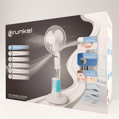 Grunkel Haus & Küche, Tragbare Klimageräte Standventilator mit Nebelgebläse Grunkel FAN-16NEBULIZADOR 75 W Weiß