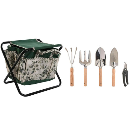 Home ESPRIT Garten, Landschaftsbau Werkzeugsatz für den Garten Home ESPRIT 7 Stücke Weiß grün 40 x 28 x 35 cm