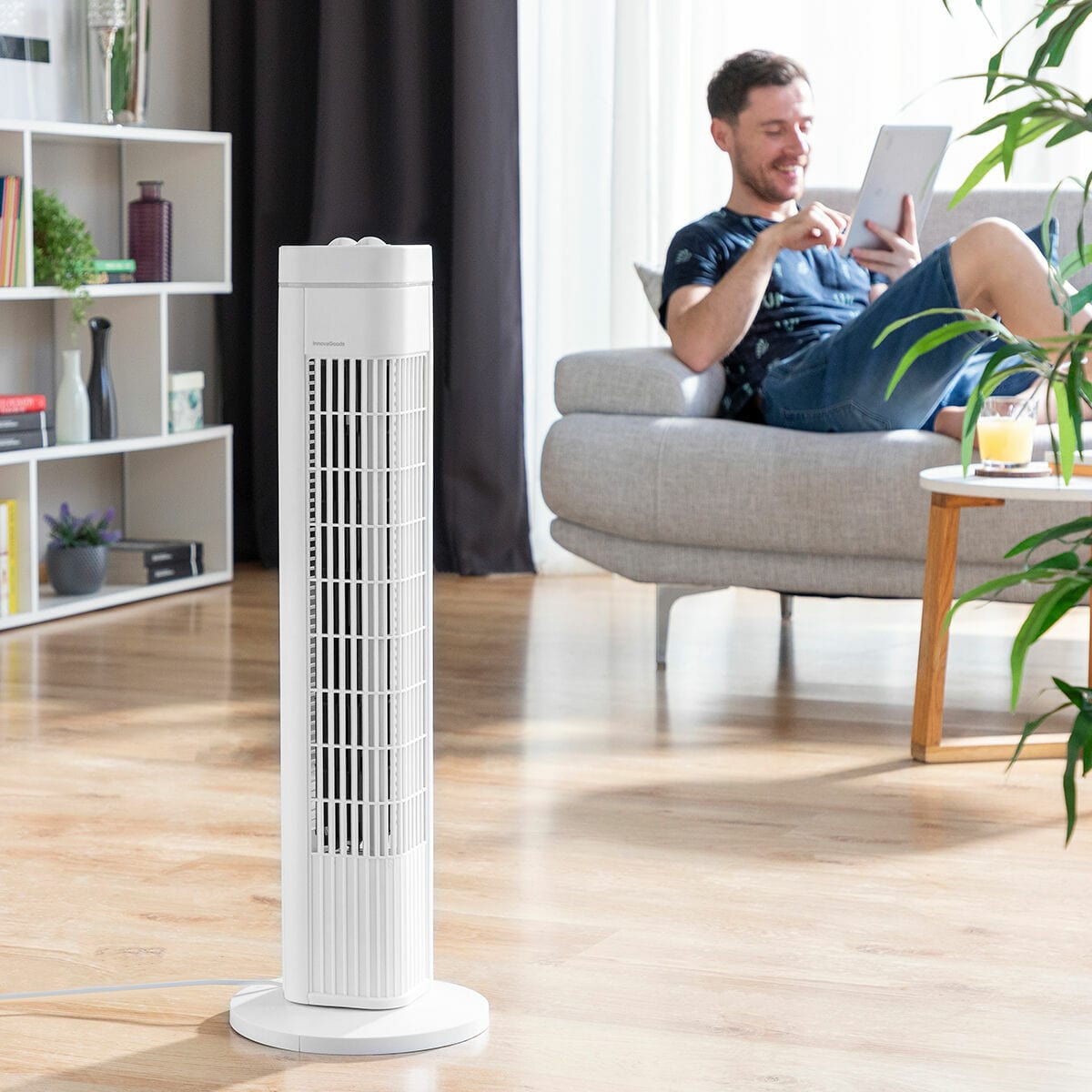 InnovaGoods Haus & Küche, Tragbare Klimageräte Turm-Ventilator Fankol InnovaGoods Weiß 50 W