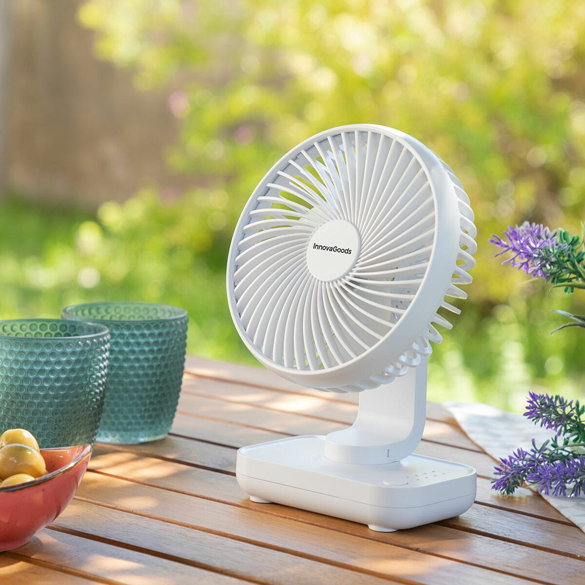 InnovaGoods Haus & Küche, Tragbare Klimageräte Wiederaufladbarer Schreibtischventilator Fanrec InnovaGoods Ø5,4'' 3600 mAh / 13,3 W