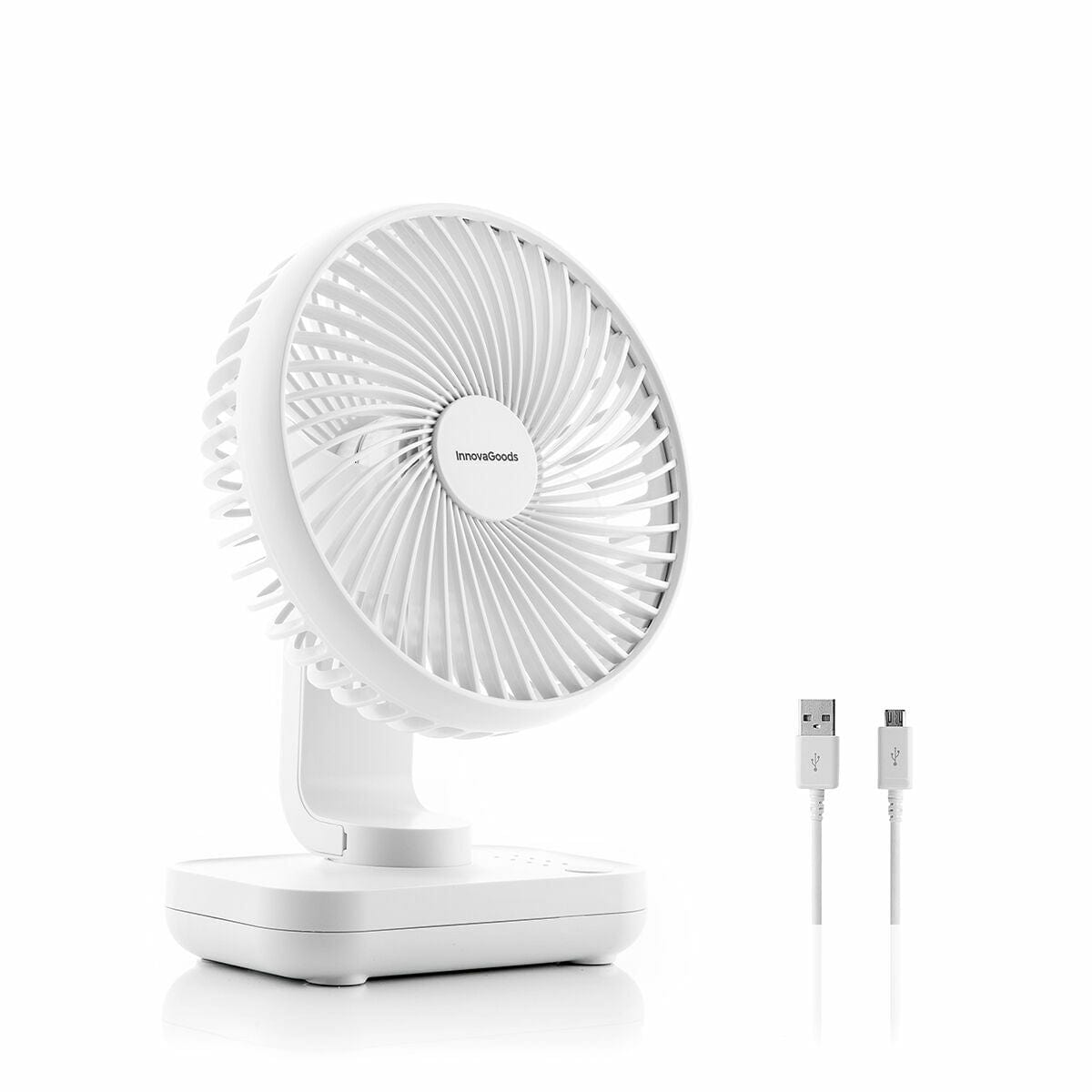 InnovaGoods Haus & Küche, Tragbare Klimageräte Wiederaufladbarer Schreibtischventilator Fanrec InnovaGoods Ø5,4'' 3600 mAh / 13,3 W