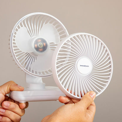 InnovaGoods Haus & Küche, Tragbare Klimageräte Wiederaufladbarer Schreibtischventilator Fanrec InnovaGoods Ø5,4'' 3600 mAh / 13,3 W