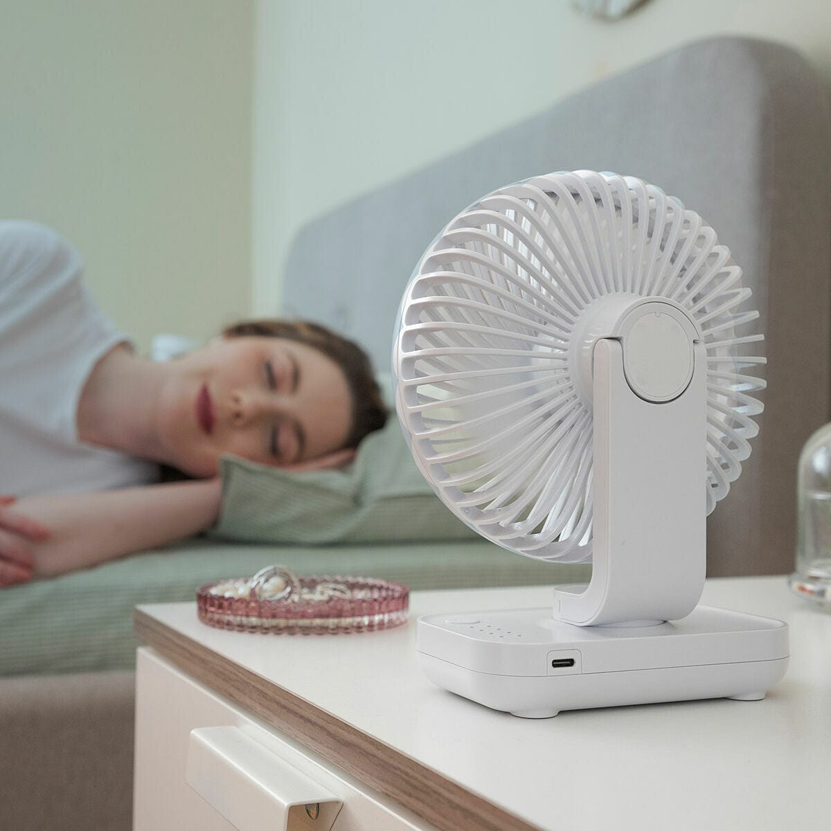 InnovaGoods Haus & Küche, Tragbare Klimageräte Wiederaufladbarer Schreibtischventilator Fanrec InnovaGoods Ø5,4'' 3600 mAh / 13,3 W