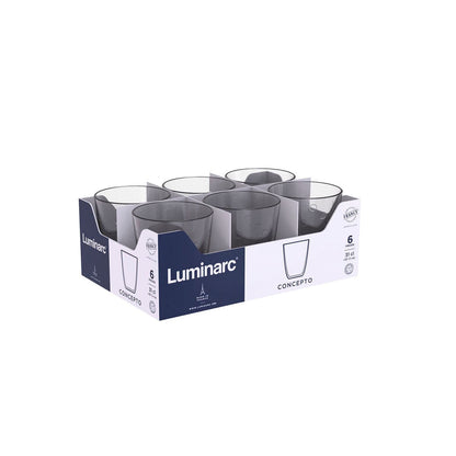 Luminarc Haus & Küche, Besteck, Geschirr und Glaswaren Trinkglas Luminarc Concepto Grau Glas 310 ml (24 Stück)