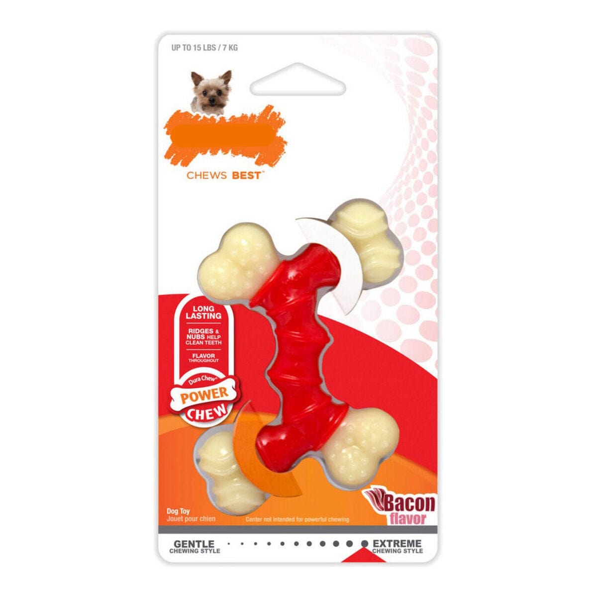 Nylabone Haustier-Produkte, Hunde Beißring für Hunde Nylabone Extreme Chew Double Bacon XS Thermoplastischer Kunststoff