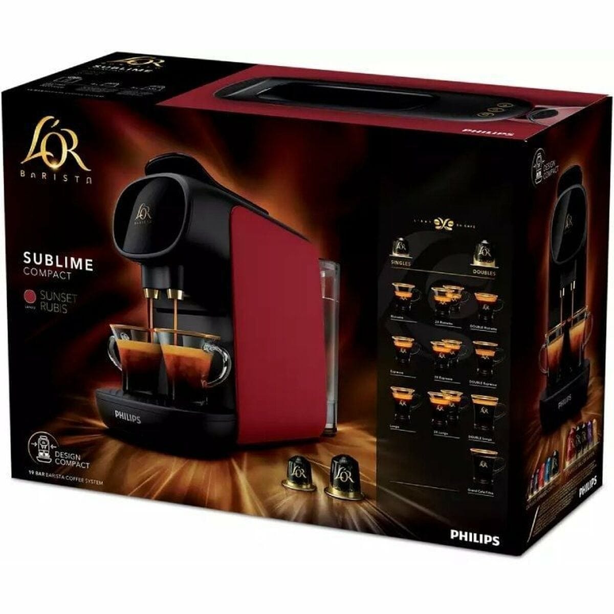 Philips Haus & Küche, Kaffee und Tee Kapsel-Kaffeemaschine Philips L'Or Barista Sublime LM9012 1450 W