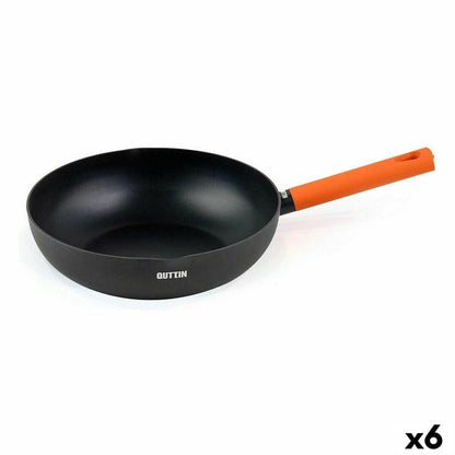 Quttin Haus & Küche, Küchengeräte Wok Pfanne Quttin Gastro Schwarz Orange 47 x 29 x 8 cm (6 Stück)