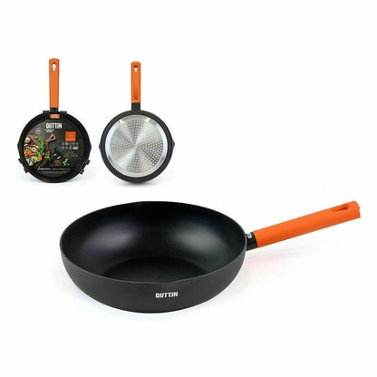 Quttin Haus & Küche, Küchengeräte Wok Pfanne Quttin Gastro Schwarz Orange 47 x 29 x 8 cm (6 Stück)