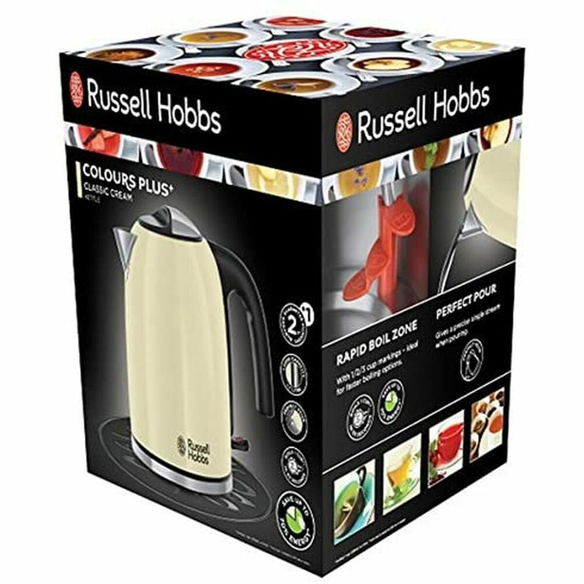 Russell Hobbs Haus & Küche, Kleine Haushaltsgeräte Wasserkocher Russell Hobbs 20415-70 2400W 1,7 L Creme Edelstahl 2400 W 1,7 L