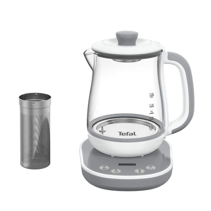 Tefal Haus & Küche, Kleine Haushaltsgeräte Wasserkocher mit Elektrischer Teekanne Tefal BJ551B10 Weiß/Grau Edelstahl 1,5 L