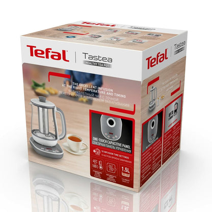 Tefal Haus & Küche, Kleine Haushaltsgeräte Wasserkocher mit Elektrischer Teekanne Tefal BJ551B10 Weiß/Grau Edelstahl 1,5 L