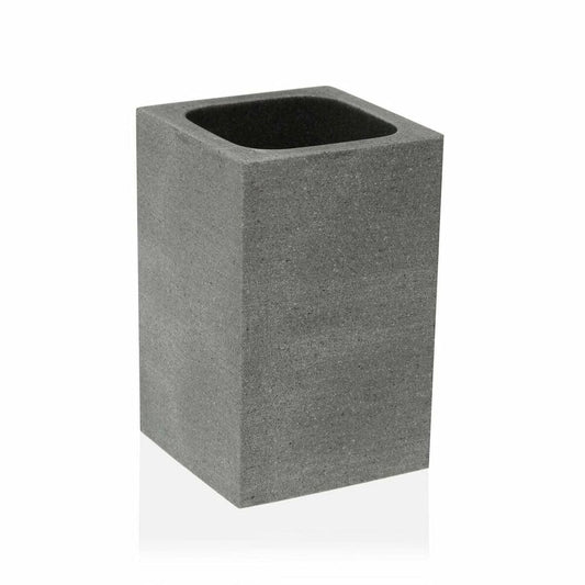 Versa Haus & Küche, Badezimmer Zahnbürstenhalter Versa Slate Harz (7,2 x 11,2 x 7,2 cm)