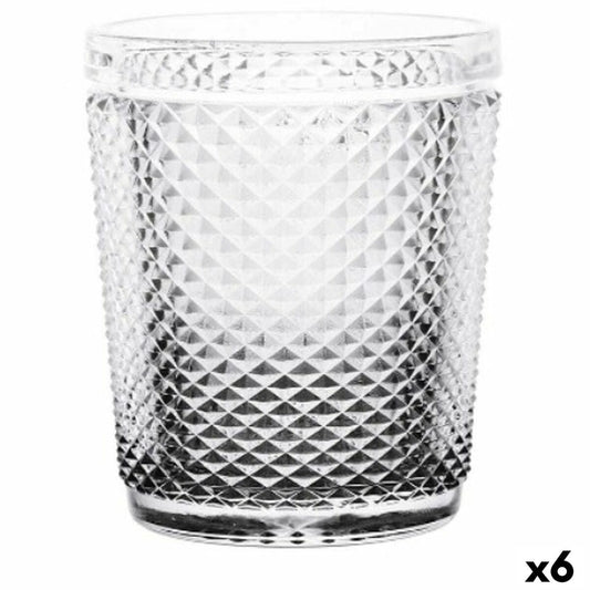 Vivalto Haus & Küche, Besteck, Geschirr und Glaswaren Trinkglas Diamant Durchsichtig Anthrazit Glas 300 ml (6 Stück)