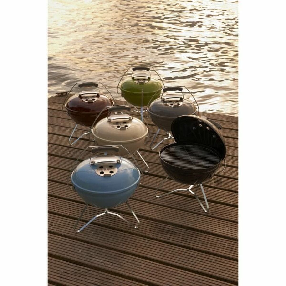 Weber Garten, Grillen und Essen im Freien Grill Tragbarer Weber Ø 37 cm